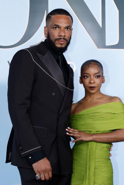 US actress Kara Young and actor Biko Eisen-Martin attend the 79th Annual Tony Awards at Radio City Music Hall in New York on June 7, 2026. (Photo by kena betancur / AFP)
