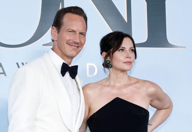 US actor Patrick WIlson and his wife Polish actress Dagmara Dominczyk attend the 79th Annual Tony Awards at Radio City Music Hall in New York on June 7, 2026. (Photo by kena betancur / AFP)