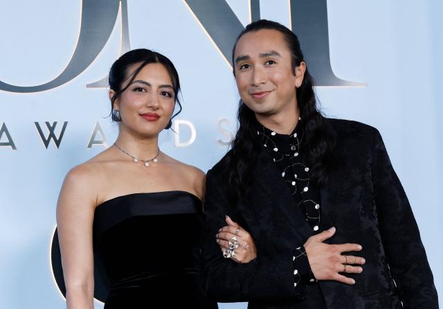 US actor Roman Zaragoza and guest attend the 79th Annual Tony Awards at Radio City Music Hall in New York on June 7, 2026. (Photo by kena betancur / AFP)