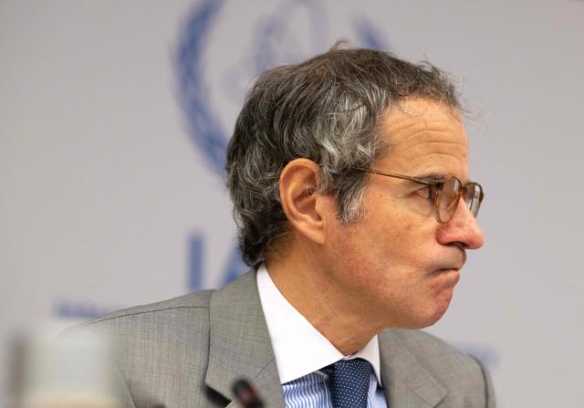 Director General of the International Atomic Energy Agency (IAEA) Rafael Grossi attends a Board of Governor’s Meeting at the agency's headquarters in Vienna, Austria on June 8, 2026. (Photo by Joe Klamar / AFP)
