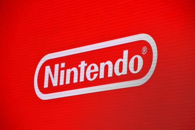 (FILES) The logo of Japan's Nintendo Co. is displayed at a presentation in Tokyo on January 13, 2017. The Japanese video-game company Nintendo has agreed to pay 35 million euros in France to settle a dispute linked to malfunctions of the controllers of its Switch console between 2018 and 2023, according to a statement published on June 8, 2026. (Photo by Kazuhiro NOGI / AFP)