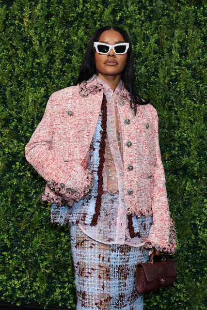 US actress Teyana Taylor attends the 19th Annual Chanel Tribeca Festival Artists Dinner at Tribeca Grill in New York, on June 8, 2026. (Photo by TIMOTHY A. CLARY / AFP)