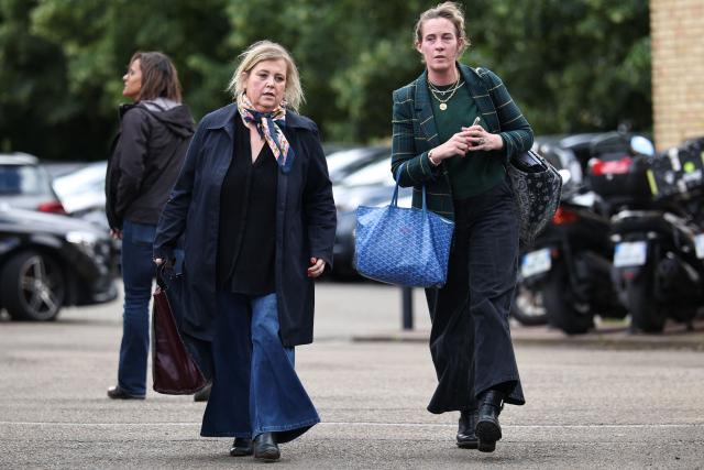 Lawyers of French singer and actor Patrick Bruel, Fanny Colin (R) and Celine Lasek (2ndR) react as they leave the judicial police headquarters of the Paris Police Prefecture in Paris on June 9, 2026. Patrick Bruel, who has been accused of rape and sexual assault by several women and who recently cancelled his concert tour, was taken into police custody on June 8, 2026 morning as part of an investigation being conducted by the Nanterre public prosecutor’s office. (Photo by SIMON WOHLFAHRT / AFP)