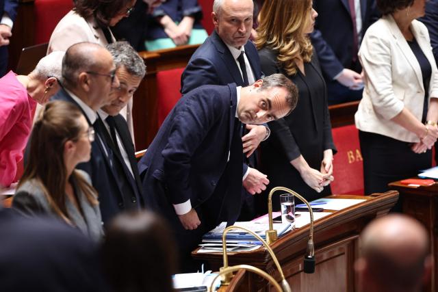 France's Prime Minister Sebastien Lecornu looks on during a session of questions to the government at The National Assembly, France's lower house of parliament in Paris on June 9, 2026. (Photo by SIMON WOHLFAHRT / AFP)