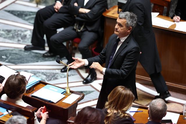 France's Justice Minister Gerald Darmanin speaks during a session of questions to the government at The National Assembly, France's lower house of parliament in Paris on June 9, 2026. (Photo by SIMON WOHLFAHRT / AFP)