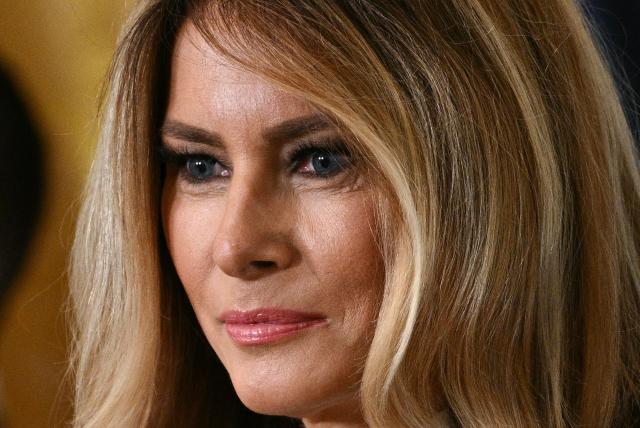 First Lady Melania Trump hosts the Presidential Artificial Intelligence Challenge National Champion Awards Ceremony in the East Room of the White House in Washington, DC on June 9, 2026. (Photo by Brendan SMIALOWSKI / AFP)