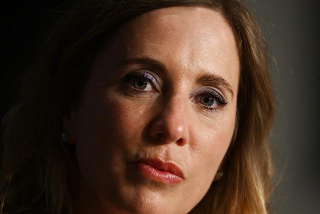 (FILES) French actress Andrea Bescond attends a press conference for the film "Diamant Brut" (Wild Diamond) during the 77th edition of the Cannes Film Festival in Cannes, southern France, on May 16, 2024. Andrea Bescond, who was arrested on June 8, 2026 during a rally outside the Ministry of Justice to protest against judicial failings in child sex abuse cases following the murder of little Lyhanna, condemned on June 9 "twelve hours of arbitrary detention" in a statement from her lawyers sent to AFP. (Photo by Julie SEBADELHA / AFP)