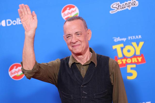 US actor Tom Hanks attends Disney and Pixar's "Toy Story 5" premiere at the Dolby Theatre in Los Angeles on June 9, 2026. (Photo by VALERIE MACON / AFP)