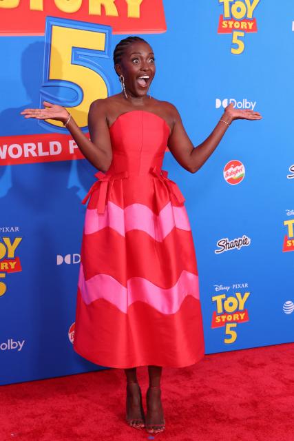 US actress Krys Marshall attends Disney and Pixar's "Toy Story 5" premiere at the Dolby Theatre in Los Angeles on June 9, 2026. (Photo by VALERIE MACON / AFP)