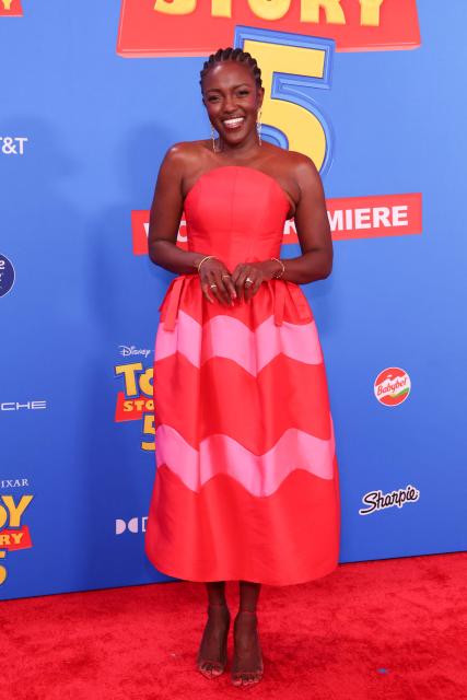 US actress Krys Marshall attends Disney and Pixar's "Toy Story 5" premiere at the Dolby Theatre in Los Angeles on June 9, 2026. (Photo by VALERIE MACON / AFP)