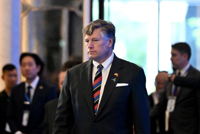 US Deputy Secretary of State Christopher Landau arrives to attend the ASEAN Future Forum 2026 at the Melia Hotel in Hanoi on June 10, 2026. (Photo by Nhac NGUYEN / AFP)