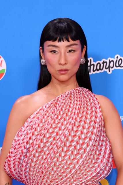 US actress Greta Lee attends Disney and Pixar's "Toy Story 5" premiere at the Dolby Theatre in Los Angeles on June 9, 2026. (Photo by VALERIE MACON / AFP)