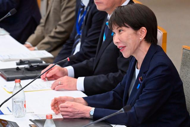 Japan's Prime Minister Sanae Takaichi speaks with Malaysia's Prime Minister Anwar Ibrahim (not seen) during a bilateral meeting at the Prime Minister’s Office in Tokyo on June 10, 2026. (Photo by David Mareuil / POOL / AFP)