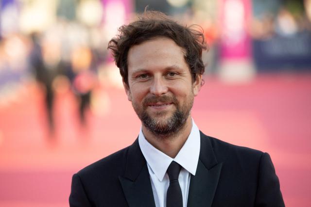 (FILES) French actor Pierre Rochefort poses on the red carpet of the 47th Deauville US Film Festival in Deauville, western France, on September 5, 2021. Following its run at the Off d'Avignon last year, Harold Pinter's play “The Lover” is now playing at the Theatre de Paris, starring Sarah Biasini, daughter of Romy Schneider, and Pierre Rochefort, son of Jean Rochefort, who first staged the play in France in 1965 with Delphine Seyrig. (Photo by LOIC VENANCE / AFP)