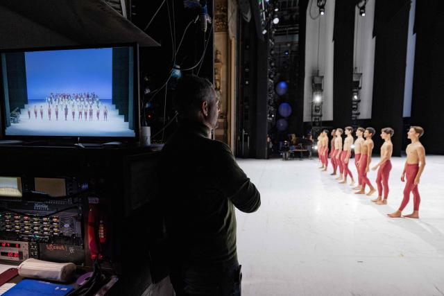 Students of the Paris Opera Ballet School perform on the stage of the Opera Garnier on December 15, 2024. It is a tradition passed down orally, from one generation of young dancers to the next: at the Paris Opera Ballet School, students are taught the art of French classical ballet, a three-century-old artistic heritage that is attracting more and more foreign dancers. (Photo by JOEL SAGET / AFP)