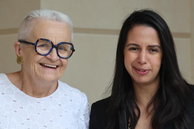 France's Urbanity and Decentralisation Minister Francoise Gatel (L) and France's Overseas Minister Naima Moutchou leave after the weekly cabinet meeting at the Elysee Palace in Paris on June 10, 2026. (Photo by Ludovic MARIN / AFP)