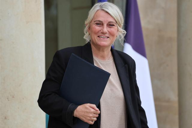 France's Health Minister Stephanie Rist leaves after the weekly cabinet meeting at the Elysee Palace in Paris on June 10, 2026. (Photo by Ludovic MARIN / AFP)