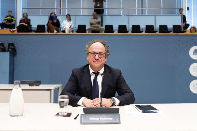 Former Dutch Minister of Social Affairs and Employment Wouter Koolmees takes part in the public hearings of the parliamentary inquiry committee into the coronavirus policy in The Hague on June 10, 2026. (Photo by Jeroen Jumelet / ANP / AFP) / Netherlands OUT