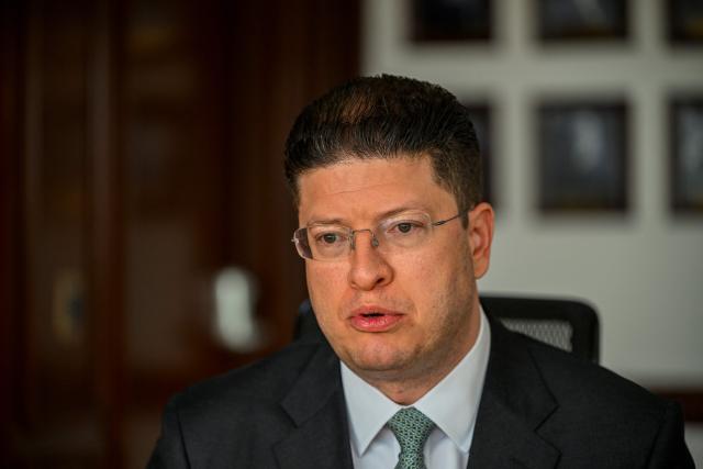 Secretary of Citizen Security of Mexico City, Pablo Vazquez, speaks during an interview with AFP in Mexico City on June 4, 2026. Mexican authorities say they are ready to guarantee security for the World Cup, which kicks off on June 11. The tournament takes place three and a half months after the death of a powerful drug lord in a military operation that triggered road blockades, vehicle burnings and forced shop closures in retaliation, raising alarm bells. The country is now expecting more than five million visitors for football's biggest tournament. “The city has extensive experience in organising this type of event and handling crowds. There is confidence,” Mexico City police chief Pablo Vazquez told AFP. (Photo by Alfredo ESTRELLA / AFP)