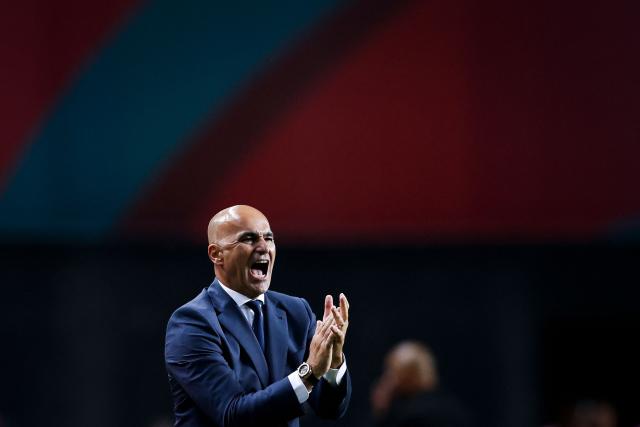 Portugal's Spanish coach Roberto Martinez reacts during the international friendly football match between Portugal and Nigeria at Magalhaes Pessoa Stadium in Leiria, on June 10, 2026. (Photo by FILIPE AMORIM / AFP)