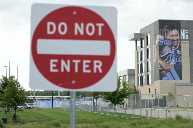 A view of Argentina's base camp at the Origin Kansas City Riverfront hotel in Kansas City, taken on June 10, 2026, ahead of the 2026 World Cup football tournament. (Photo by JUAN MABROMATA / AFP)