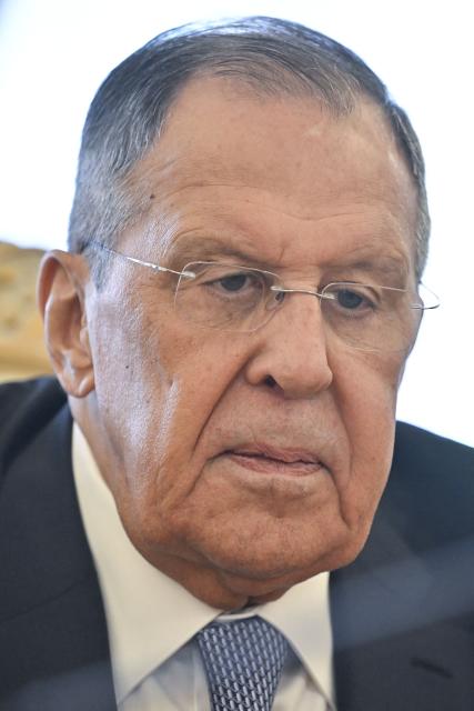 Russian Foreign Minister Sergei Lavrov meets with Bahrain's counterpart at the Russian Foreign Affairs Ministry in Moscow on June 11, 2026. (Photo by Alexander NEMENOV / POOL / AFP)