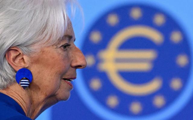 European Central Bank (ECB) President Christine Lagarde arrives at a press conference on the Eurozone's monetary policy, at the central bank's headquarters in Frankfurt am Main, western Germany, on June 11, 2026. The European Central Bank on June 11, 2026 raised its inflation forecasts while cutting growth expctations for this year as the blockade of the Strait of Hormuz threatens to prolong a surge in global energy prices.
The bank now forecasts inflation of 3.0 percent under its baseline scenario, up from its March figure of 2.6 percent. (Photo by Kirill KUDRYAVTSEV / AFP) / ALTERNATIVE CROP