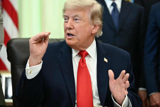 US President Donald Trump speaks before signing a proclamation in the Oval Office of the White House in Washington, DC, on June 11, 2026. (Photo by Kent NISHIMURA / AFP)