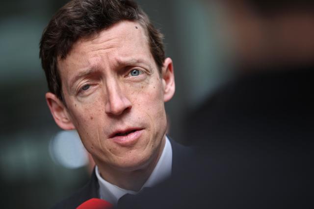 France's Education Minister Edouard Geffray addresses media following a visit to students during their mathematics exam as part of the baccalaureate at the Gabriel Faure school and middle school in Paris on June 12, 2026. (Photo by SIMON WOHLFAHRT / AFP)
