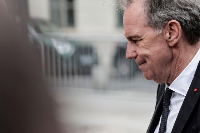 Provence-Alpes-Cote d'Azur region president Renaud Muselier arrives to attend the funeral ceremony for late Bernadette Chirac, widow of former French president Jacques Chirac at the Basilica Sainte-Clotilde, in Paris on June 12, 2026. Bernadette Chirac passed away at 93 years old on June 5. She stood by her late husband, former French president Jacques Chirac, during 12 years as first lady, but also forged her own, more discreet, political career. (Photo by STEPHANE DE SAKUTIN / AFP)