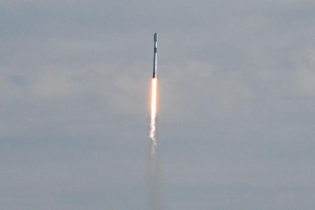 A SpaceX Falcon 9 rocket carrying the Starlink 10-54 mission lifts off from Space Launch Complex 40 at Cape Canaveral Space Force Station in Cape Canaveral, Florida, on June 12, 2026. Elon Musk's SpaceX begins trading on the Nasdaq exchange on Friday with the biggest initial public offering in history expected to make the polarizing entrepreneur the world's first trillionaire. The company priced more than 555 million shares at $135 each in a filing with the US markets regulator on Thursday, placing SpaceX in the top 10 of Wall Street's biggest companies with a valuation of just under $1.8 trillion -- ahead of Tesla, Facebook-owner Meta and Walmart. (Photo by CHANDAN KHANNA / AFP)