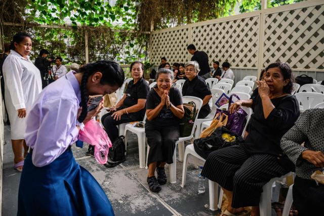 Mourners of Thai Princess Bajrakitiyabha Mahidol gather inside Chulalongkorn Hospital in Bangkok on June 12, 2026. Thai Princess Bajrakitiyabha Mahidol, the king's eldest daughter, has died aged 47, the royal palace announced on June 12, more than three years after she was hospitalised following a sudden illness. (Photo by ANTHONY WALLACE / AFP)