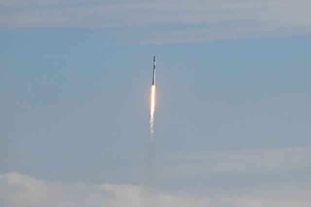 A SpaceX Falcon 9 rocket carrying the Starlink 10-54 mission lifts off from Space Launch Complex 40 at Cape Canaveral Space Force Station in Cape Canaveral, Florida, on June 12, 2026. Elon Musk's SpaceX begins trading on the Nasdaq exchange on Friday with the biggest initial public offering in history expected to make the polarizing entrepreneur the world's first trillionaire. The company priced more than 555 million shares at $135 each in a filing with the US markets regulator on Thursday, placing SpaceX in the top 10 of Wall Street's biggest companies with a valuation of just under $1.8 trillion -- ahead of Tesla, Facebook-owner Meta and Walmart. (Photo by CHANDAN KHANNA / AFP)