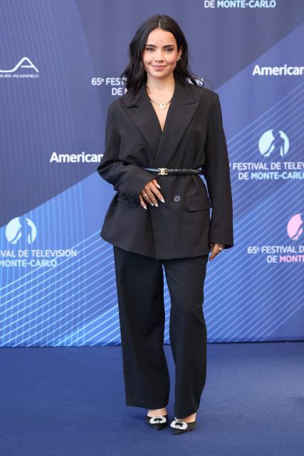 French influencer Lola Dumenil arrives for the opening ceremony of the 65th Monte-Carlo Television Festival in Monaco on June 12, 2026. (Photo by Valery HACHE / AFP)