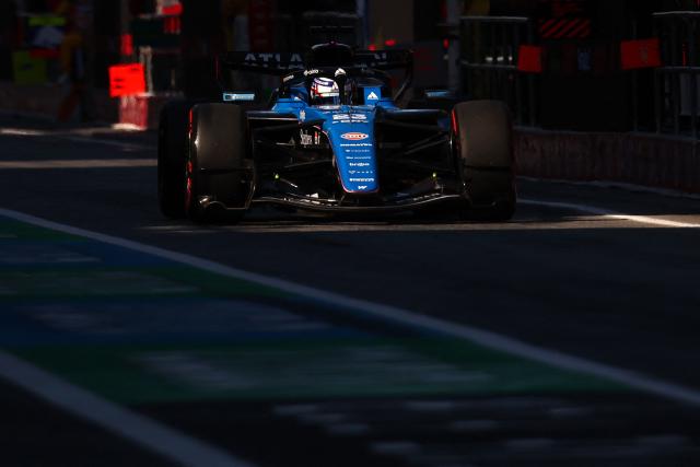 Williams' Thai driver Alexander Albon takes part in the second practice session at the Circuit de Catalunya ahead of the Catalonia Formula One Grand Prix in Montmelo, on the outskirts of Barcelona on June 12, 2026. (Photo by Josep LAGO / AFP)