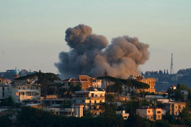 Smoke rises from the site of an Israeli airstrike that targeted the southern Lebanese city of Nabatieh on June 12, 2026. Hezbollah said on June 12 that its fighters had confronted Israeli forces advancing towards a southern Lebanese town, as Israel pressed on with its strikes in Lebanon. (Photo by Abbas FAKIH / AFP)