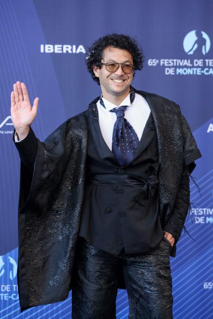 French designer Enzo Malone arrives for the opening ceremony of the 65th Monte-Carlo Television Festival in Monaco on June 12, 2026. (Photo by Valery HACHE / AFP)