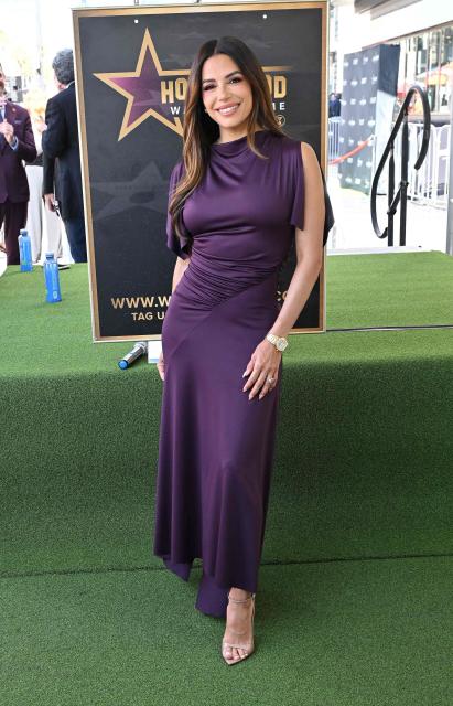 US actress Eva Longoria attends English former footballer David Beckham's Hollywood Walk of Fame star ceremony in Hollywood, California, on June 12, 2026. (Photo by LISA O'CONNOR / AFP)