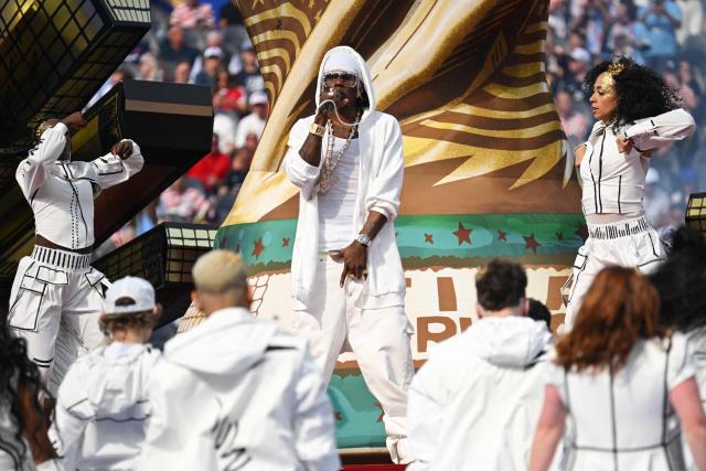 Nigerian rapper Rema performs during the opening ceremony of the 2026 World Cup football tournament ahead of the Group D football match between USA and Paraguay at the Los Angeles Stadium in Inglewood on June 12, 2026. (Photo by Patrick T. Fallon / AFP)