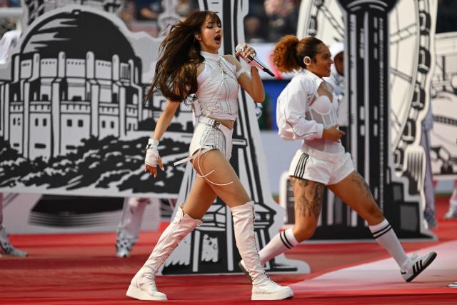 Thai rapper Lisa performs during the opening ceremony of the 2026 World Cup football tournament ahead of the Group D football match between USA and Paraguay at the Los Angeles Stadium in Inglewood on June 12, 2026. (Photo by Patrick T. Fallon / AFP)