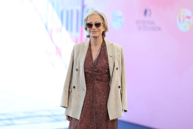 Kristin Scott Thomas poses as part of the 65th Monte-Carlo Television Festival in the principality of Monaco on June 13, 2026. (Photo by Valery HACHE / AFP)