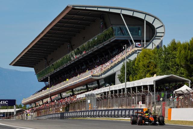 McLaren's British driver Lando Norris takes part in the qualifying session at the Circuit de Catalunya ahead of the Catalonia Formula One Grand Prix in Montmelo, on the outskirts of Barcelona, on June 13, 2026. (Photo by Josep LAGO / AFP)