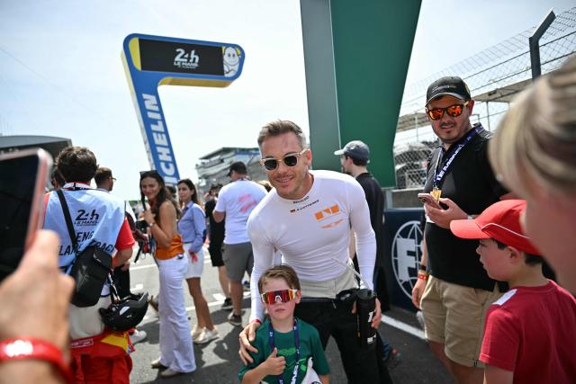 Genesis Magma Racing's German driver André Lotterer poses ahead of the 94th edition of the 24 Hours of Le Mans at the Le Mans circuit, north-western France on June 13, 2026. (Photo by Lou BENOIST / AFP)