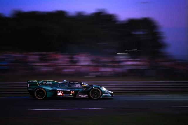 US Aston Martin Valkyrie Hypercar #007 of ASTON MARTIN THOR TEAM (LMH) competes during the 94th edition of the 24 Hours of Le Mans, the motor endurance race, in Le Mans, western France, on June 13, 2026. (Photo by Lou BENOIST / AFP)