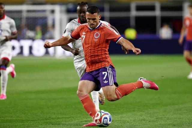 Scotland's midfielder #07 John McGinn kicks the ball during the 2026 World Cup Group C football match between Haiti and Scotland at the Boston Stadium in Foxborough on June 13, 2026. (Photo by FRANCK FIFE / AFP)