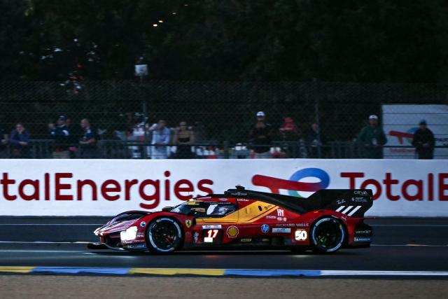 Korean Genesis GMR-001-Hypercar #17 of GENESIS MAGMA RACING (LMDh) competes during the 94th edition of the 24 Hours of Le Mans, the motor endurance racing in Le Mans, western France, on June 14, 2026. (Photo by Lou BENOIST / AFP)