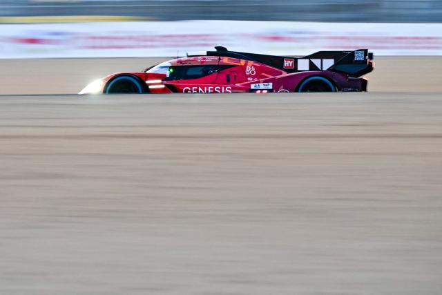 German BMW M Hybrid V8 Hypercar #15 of BMW M TEAM WRT (LMDh) competes during the 94th edition of the 24 Hours of Le Mans, the motor endurance race, in Le Mans, western France, on June 14, 2026. (Photo by Lou BENOIST / AFP)