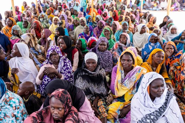 Chadian returnees meet with an International Organization for Migration (IOM) delegation in Tongori on June 9, 2026. Rising numbers of Chadians fleeing the Sudan war are arriving at the Adre border post in Chad, but funding shortages could force UN agencies on the ground to stop operating.
The civil conflict in Sudan has already cost tends of thousands of lives and forced more than 12 million people to flee their homes, more a million of them Chadian, according to UN figures. (Photo by Joris Bolomey / AFP)