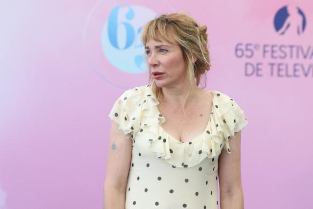 French actress Julie Depardieu poses during a photocall for the TV series "Les derniers jours de Charles Baudelaire" as part of the 65th Monte-Carlo Television Festival in the Principality of Monaco on June 14, 2026. (Photo by Valery HACHE / AFP)