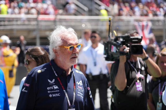 Alpine's Italian team principal Flavio Briatore is pictured prior the Catalonia Formula One Grand Prix at the Circuit de Catalunya in Montmelo, on the outskirts of Barcelona, on June 14, 2026. (Photo by Manaure QUINTERO / AFP)